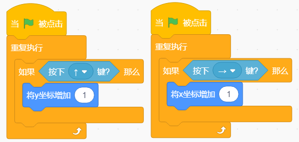 Scratch3两种检测按键方法的区别