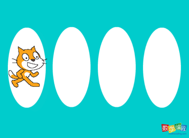 scratch小猫进圈，初学认识积木块