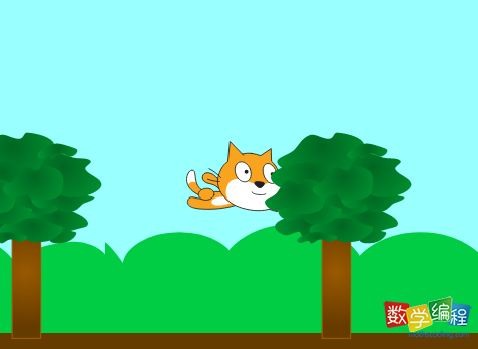 scratch飞翔的小猫要达到的效果