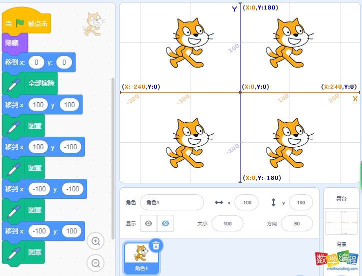 scratch坐标范围，scratch坐标系详解