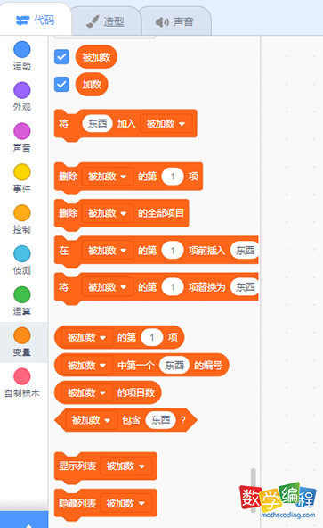 被加数，加数列表参数