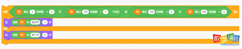 判断闰年和平年的条件