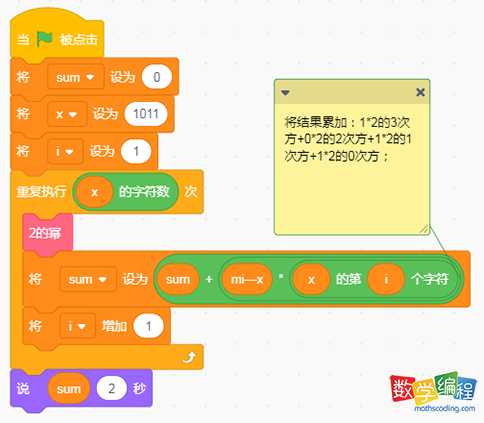 scratch二进制转十进制程序代码