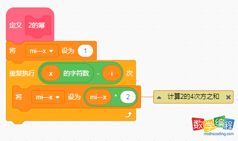 计算2的4次方之和