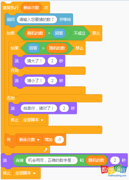 重复循环猜10次判断对错